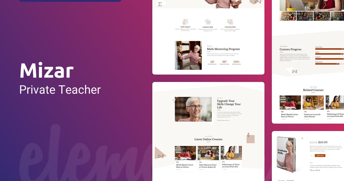 Mizar — Private Teacher & Education Elementor Template Kit