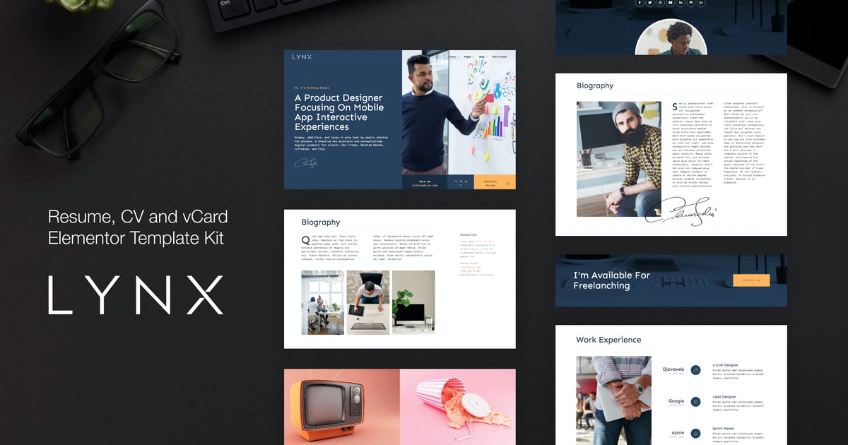 Lynx – Resume and CV Elementor Template Kit