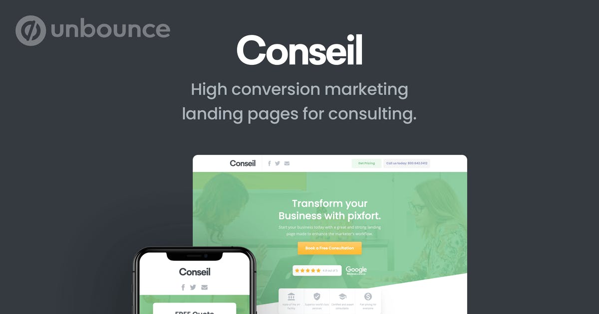 Conseil | Consulting Business Unbounce Template