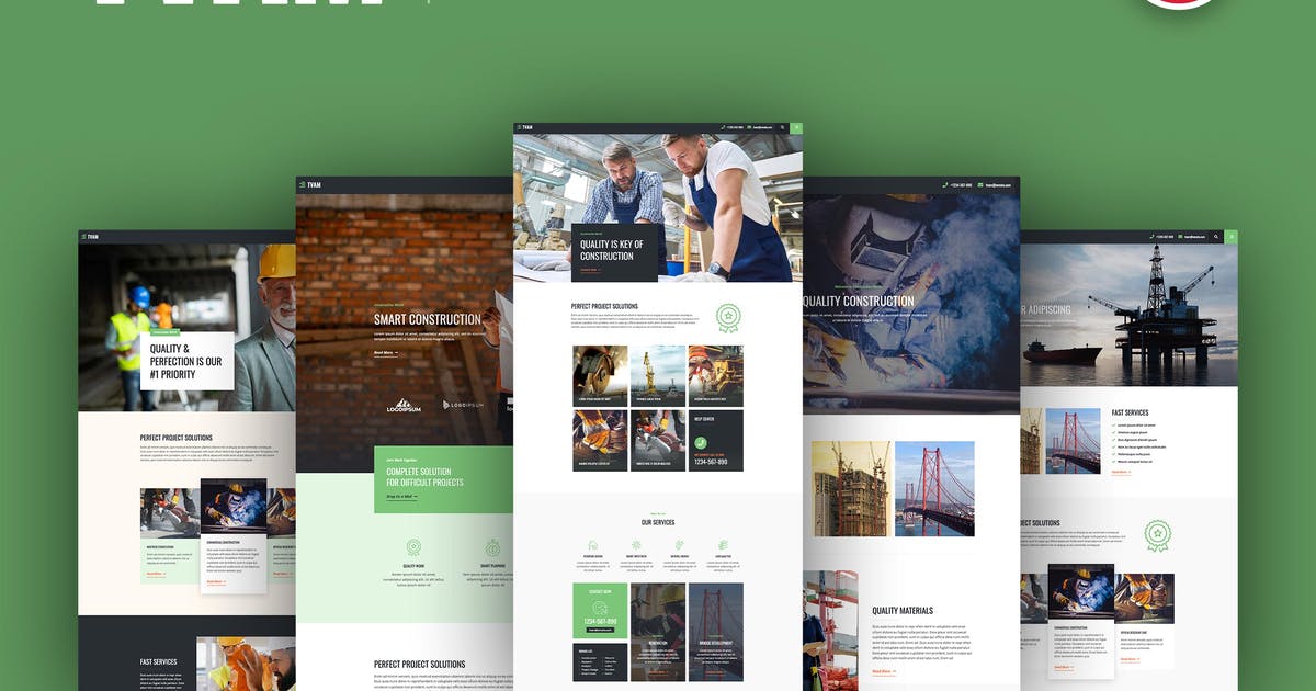 Tvam – Construction Elementor Template Kit