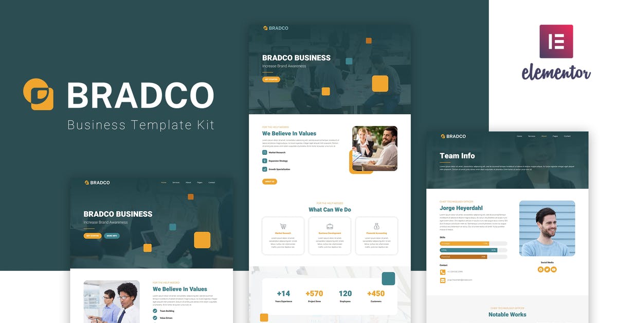 Bradco – Business Elementor Template Kit