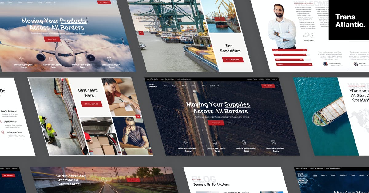 Trans Atlantic – Transportation & Logistics Elementor Template Kit