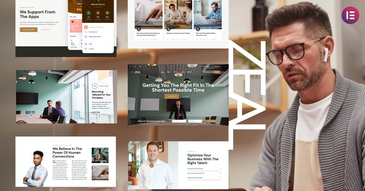 Zeal – Recruiting Agency & HR Consultant Elementor Template Kit