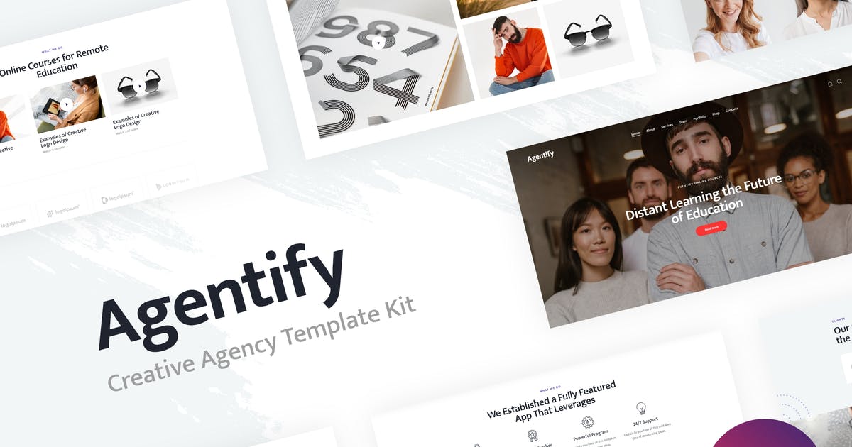 Agentify | Personal Portfolio for Creatives Elementor Template Kit