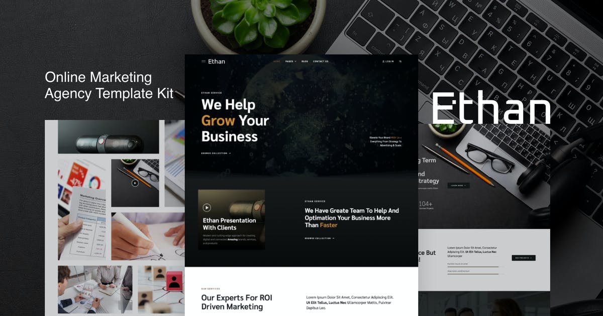 Ethan – Online Marketing Agency Elementor Template Kit