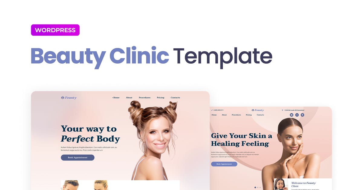 Feanty – Beauty Clinic Elementor Template Kit