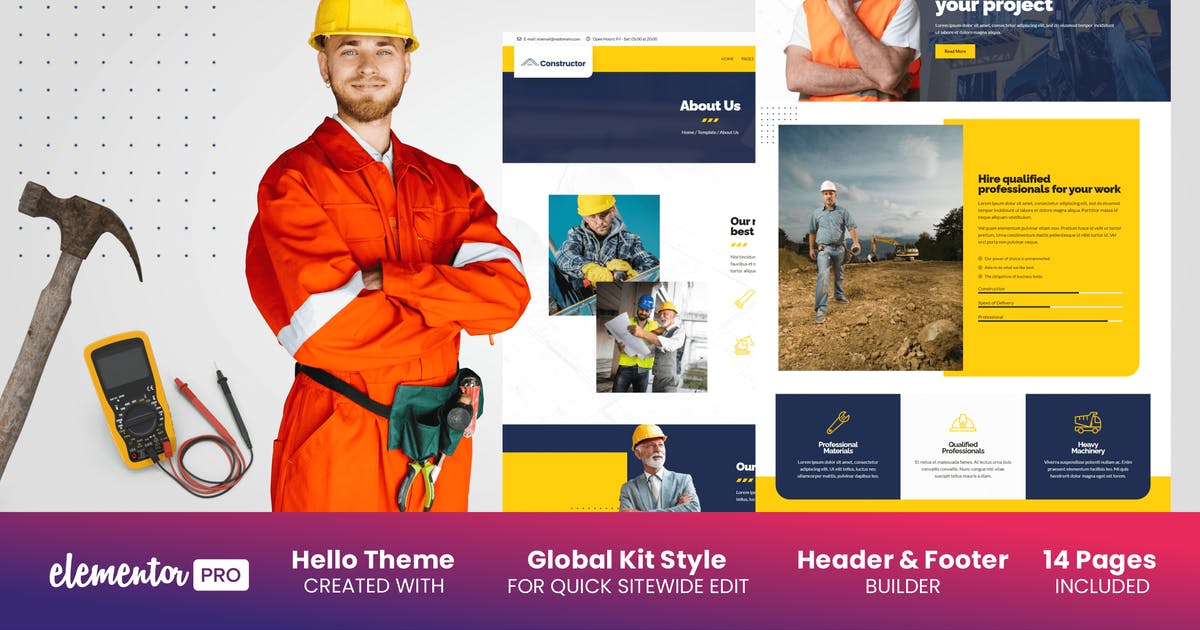 Constructor – Construction & Repair Elementor Template Kit