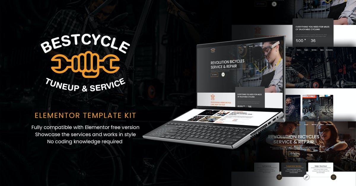 Bestcycle | Bicycle Repair & Service Elementor Template Kit
