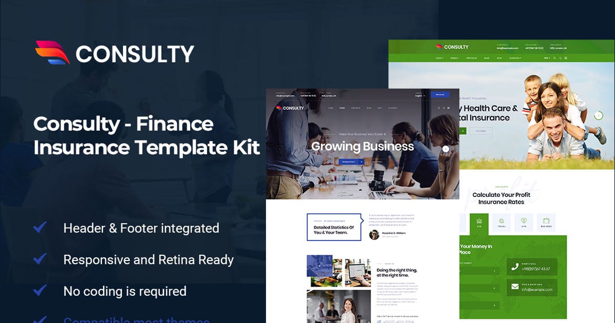Consulty – Finance Consulting Elementor Template Kit