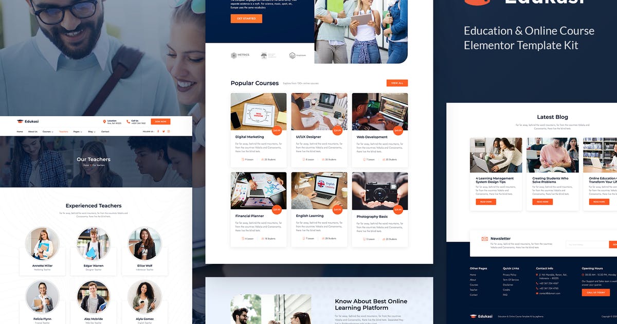 Edukasi – Education & Online Course Elementor Template Kit