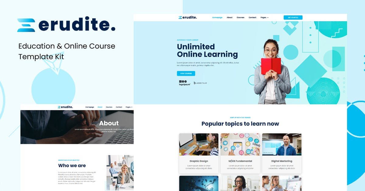 Erudite – Education & Online Course Elementor Template Kit