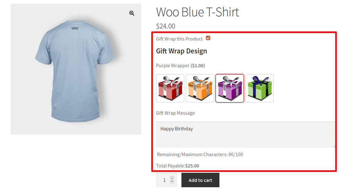 WooCommerce Gift Wrapper