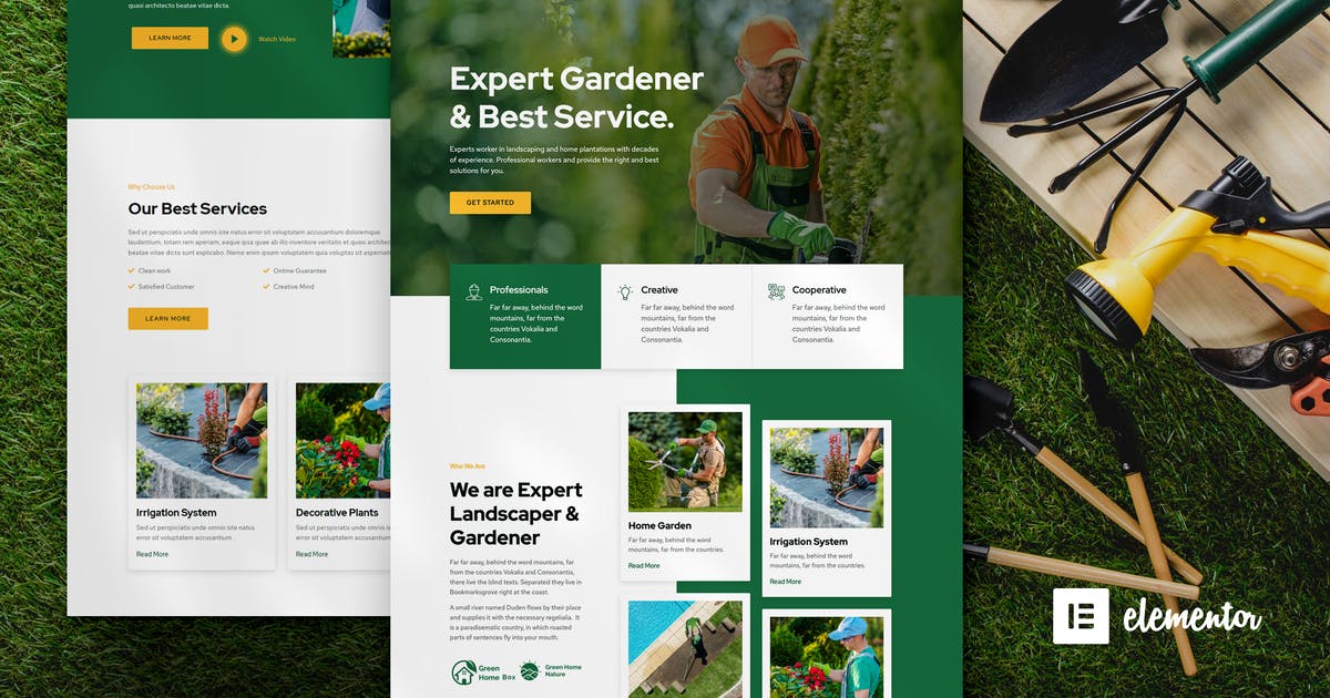 Naturn – Landscape & Gardening Elementor Template Kit