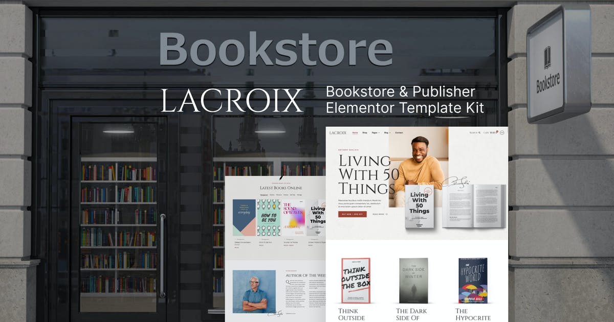 LaCroix – Author & Publisher Elementor Template Kit