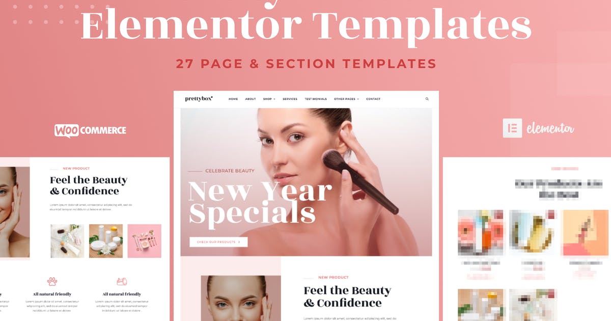 Prettybox – Cosmetic & Beauty Products Shop Elementor Template Kit