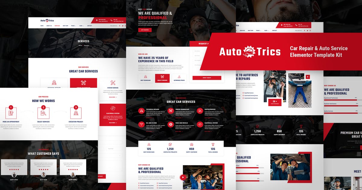 AutoTrics – Car Repair & Auto Service Elementor Template Kit