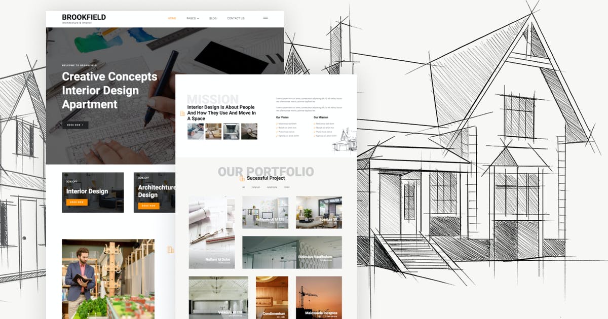 Brookfield – Architecture & Interior Design Template Kit