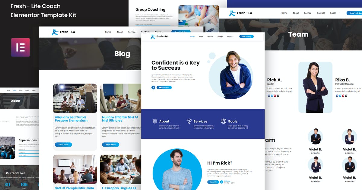 Fresh – Life Coach Elementor Template Kit