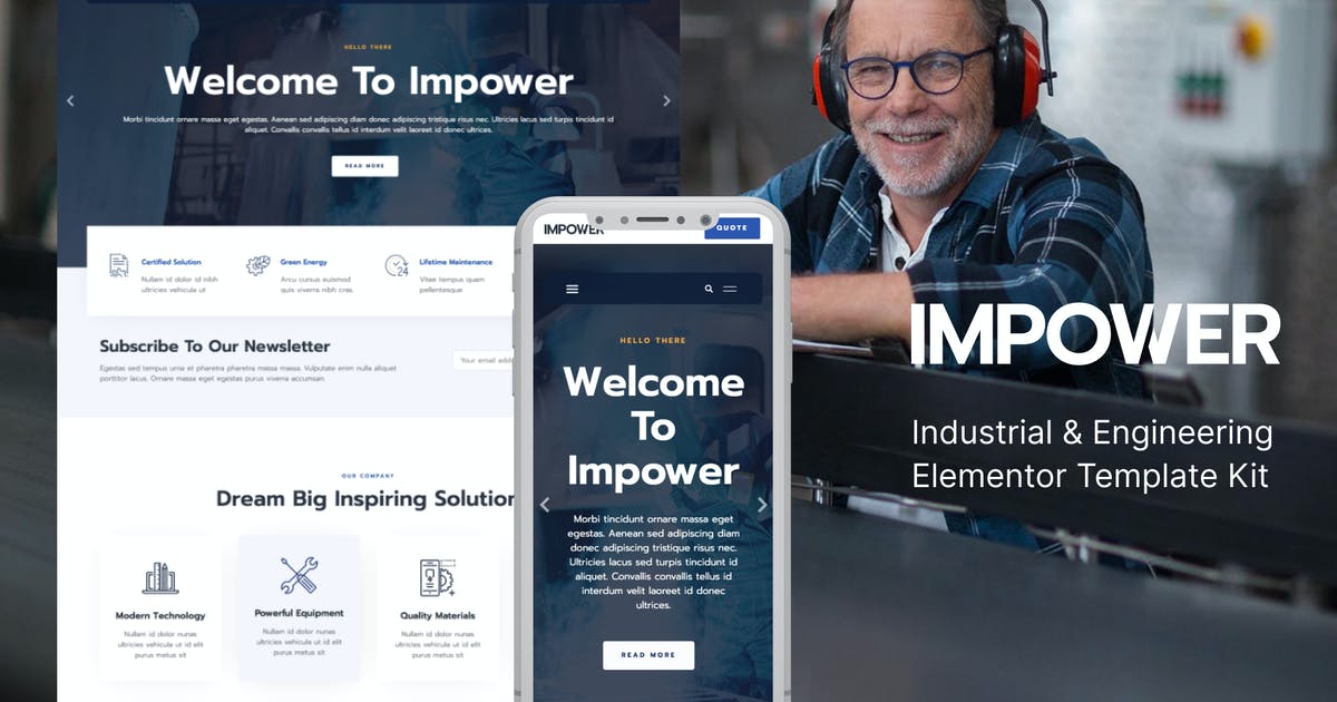 Impower – Engineering and Industrial Template Kit