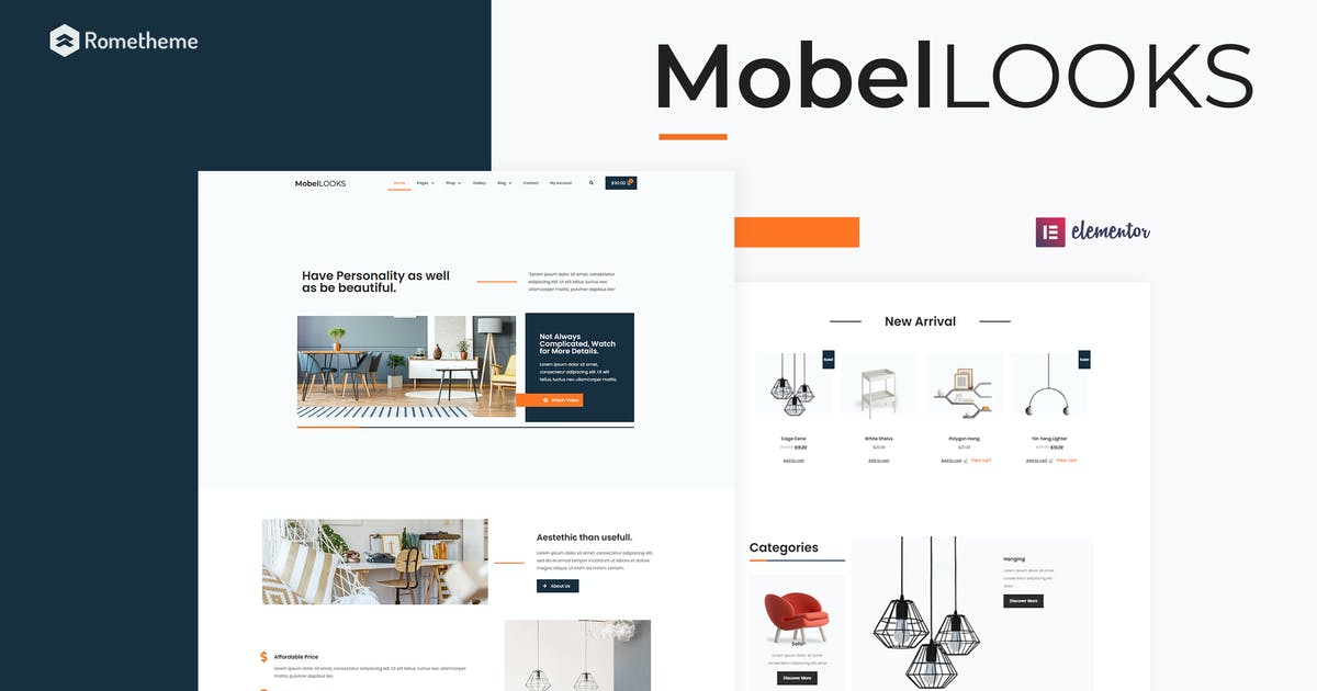 Mobel Looks – Furniture Store WooCommerce Elementor Template Kit
