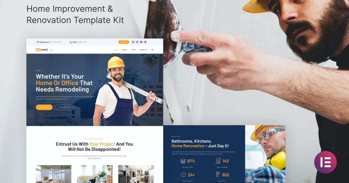 Oakwood – Home Improvement & Renovation Template Kit