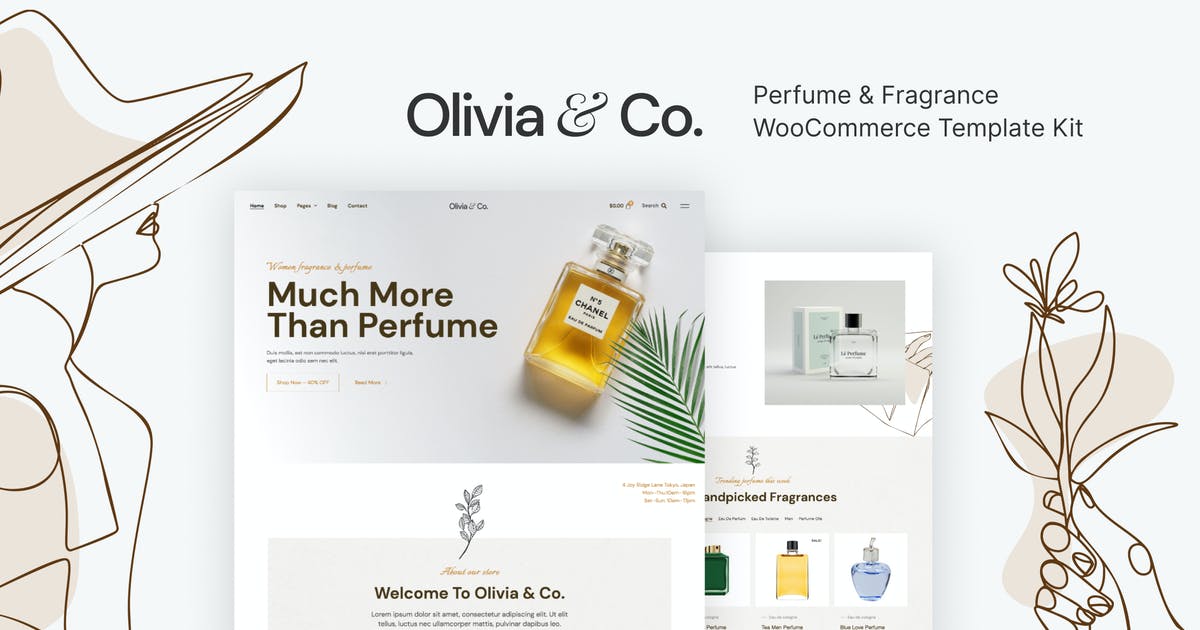 Olivia & Co – Perfume & Fragrance WooCommerce Template Kit