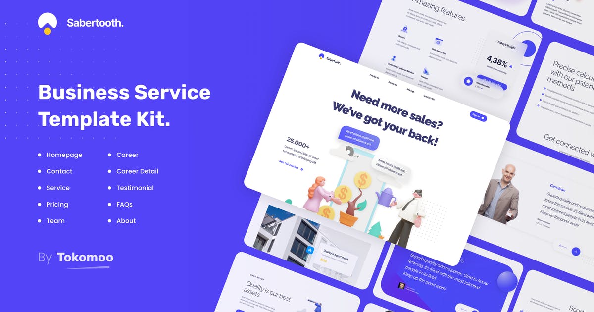 Sabertooth | Business Service Elementor Template Kit