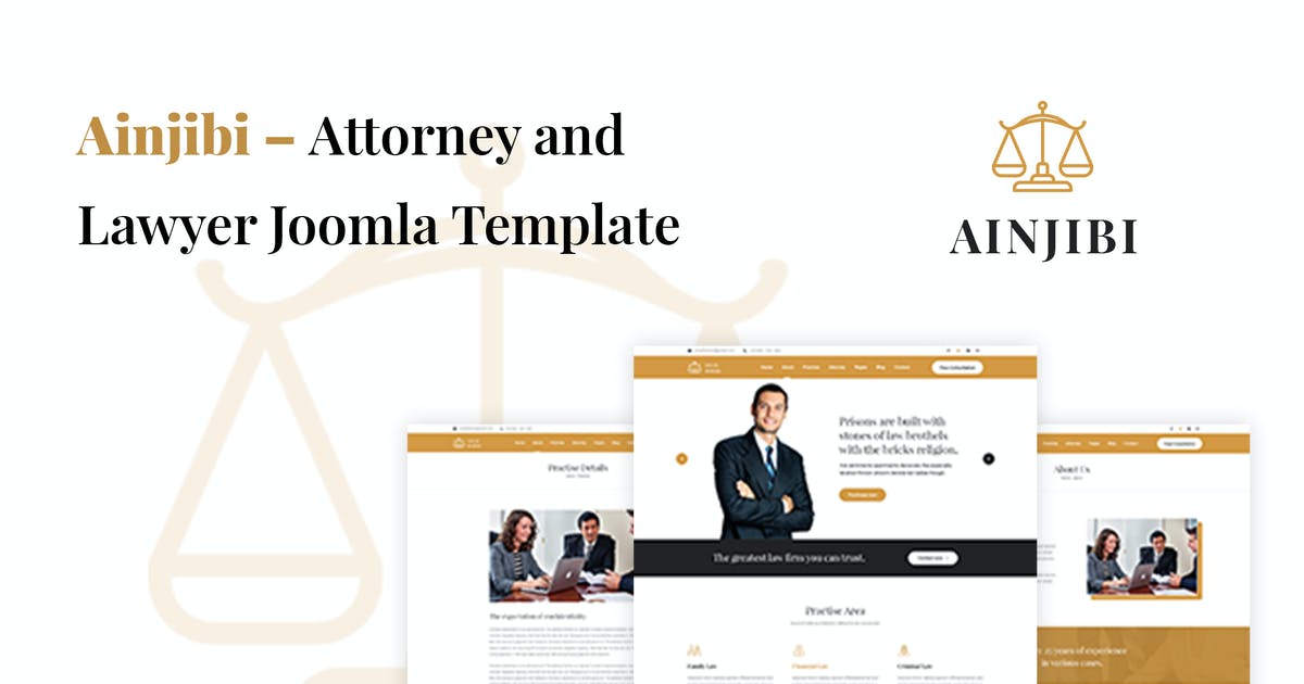 Ainjibi – Attorney and Lawyer Joomla Template