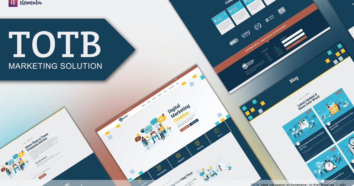 TOTB – Marketing Solution Elementor Template kit