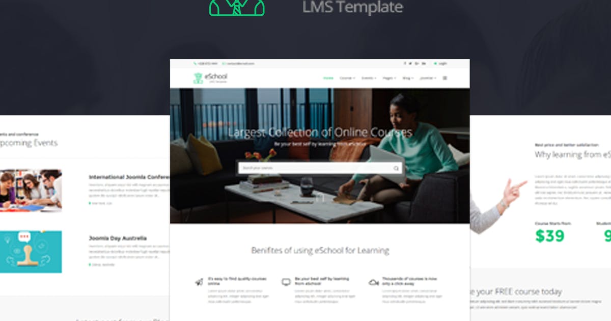 eSchool – Education & Joomla LMS Template