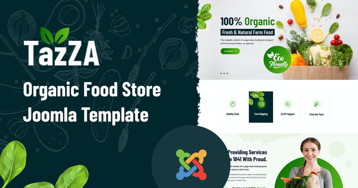 TazZA – Organic Food Store Joomla Template