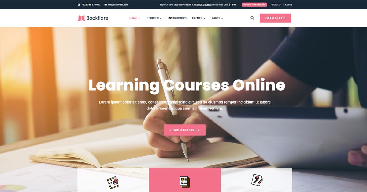 Bookflare – Modern Education & Online Learning Elementor Template Kit