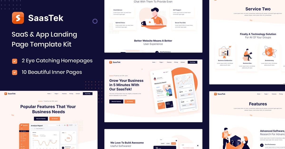 SaasTek – SaaS & Technology Elementor Template Kit