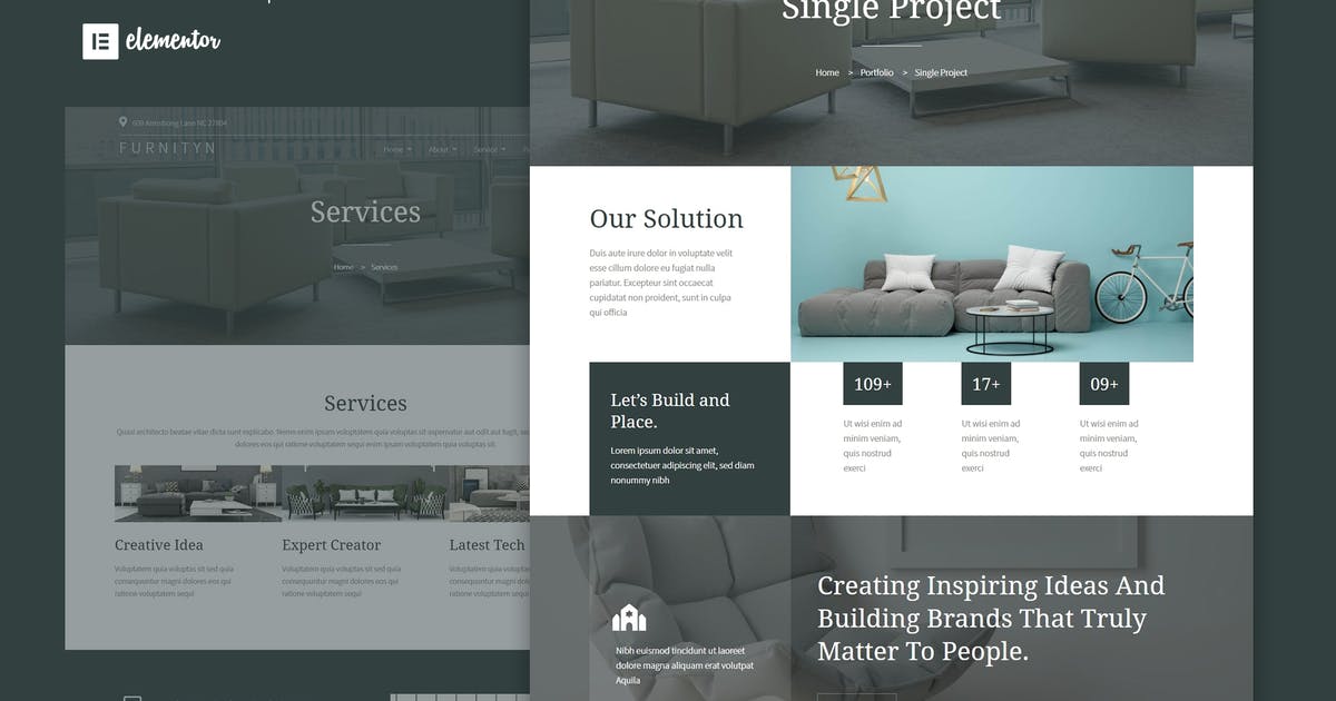 Furnityn – Interior Design Elementor Kit Template
