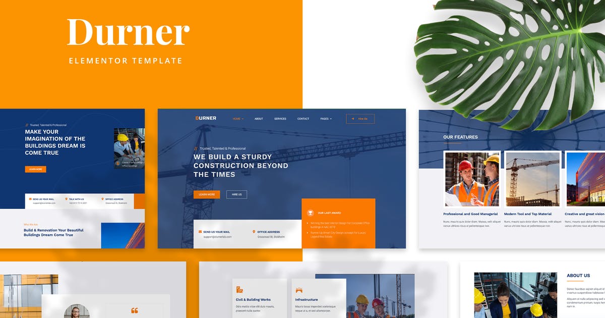 Durner – Construction Elementor Template Kit