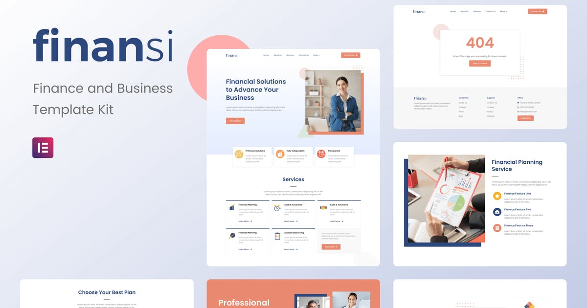 Finansi – Finance & Business Elementor Template Kit