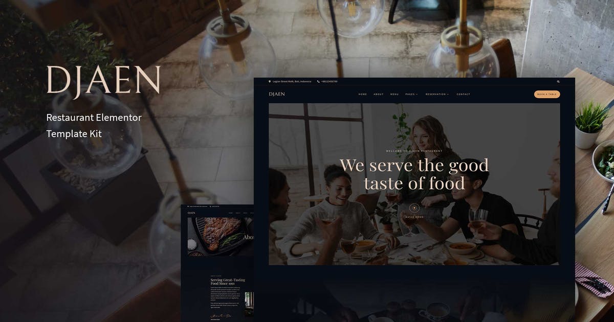 Djaen – Restaurant Elementor Template Kit