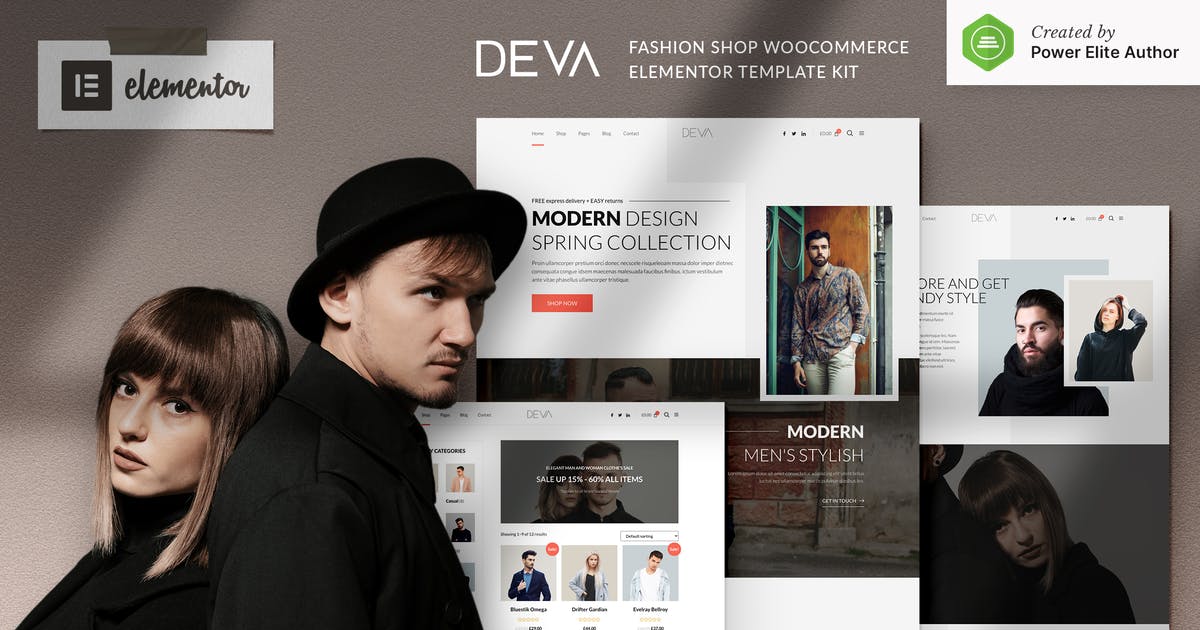DEVA – Fashion Store WooCommerce Elementor Template Kit