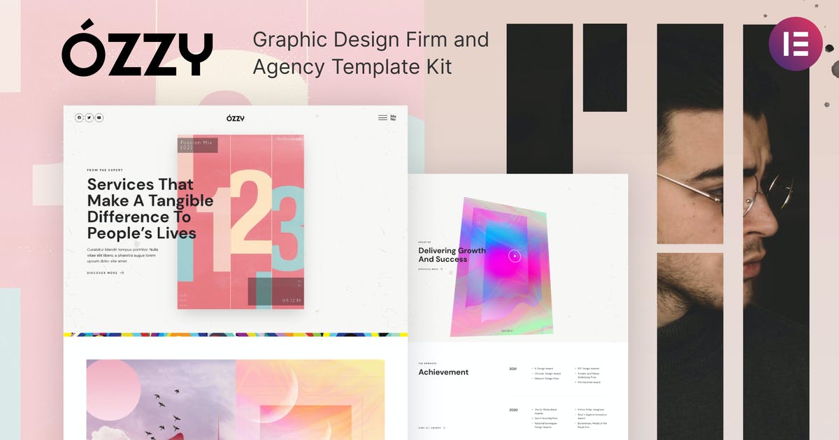 Ozzy – Graphic Design Firm and Agency Template Kit