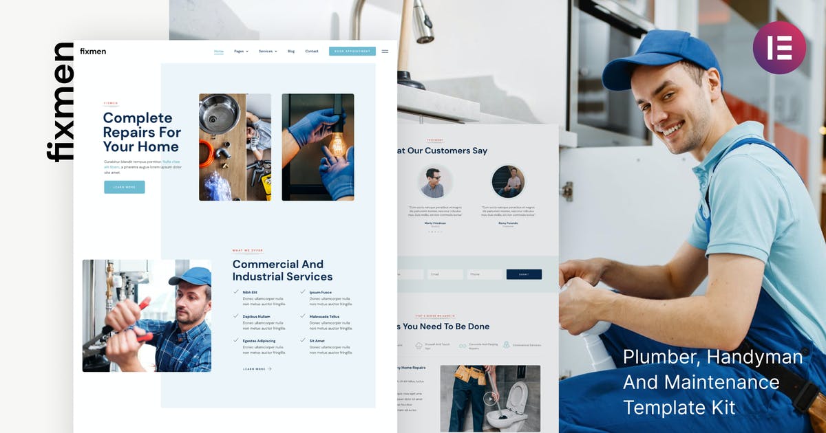 Fixmen – Handyman & Maintenance Elementor Template Kit