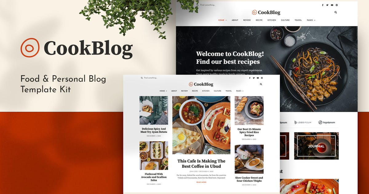 CookBlog – Food & Personal Blog Elementor Template Kit