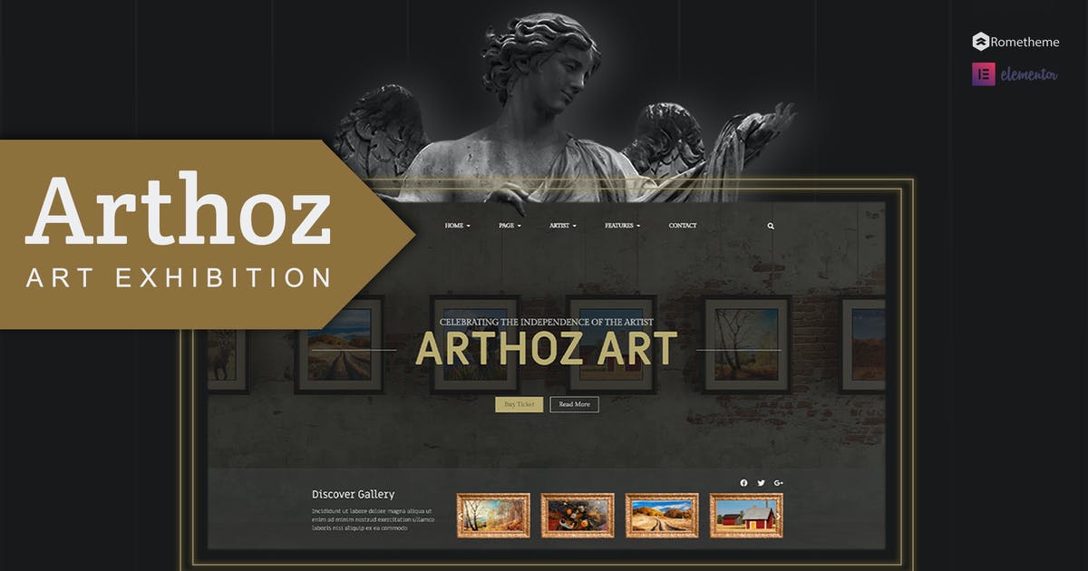Arthoz – Art Exhibition Elementor Template kit