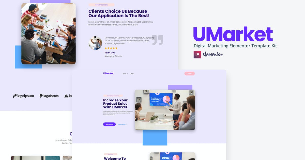 UMarket – Digital Marketing Elementor Template Kit