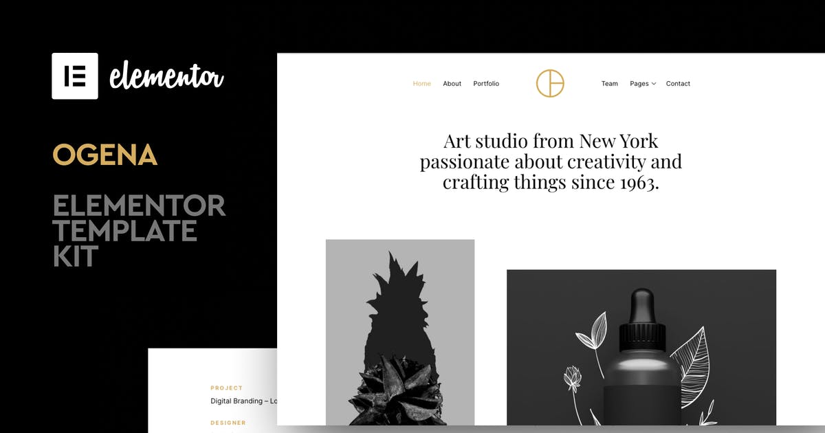 Ogena – Minimal Elementor Template Kit