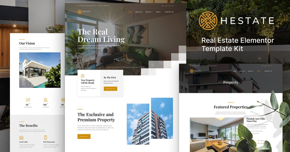 Hestate – Real Estate Elementor Template Kit