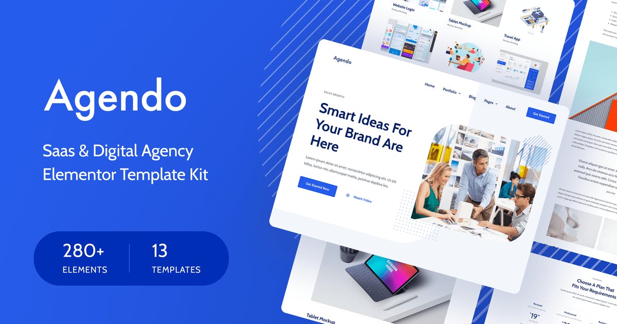 Agendo – Digital Agency & Creative Elementor Template Kit