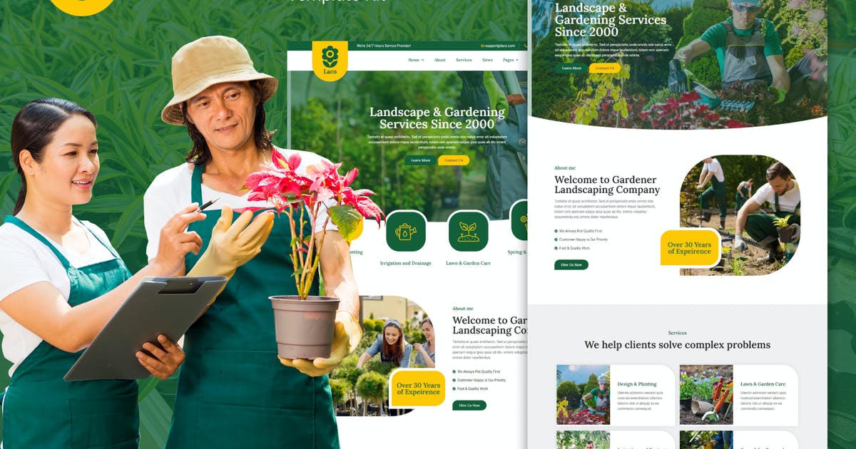 Laco – Landscape & Gardening Elementor Template Kit