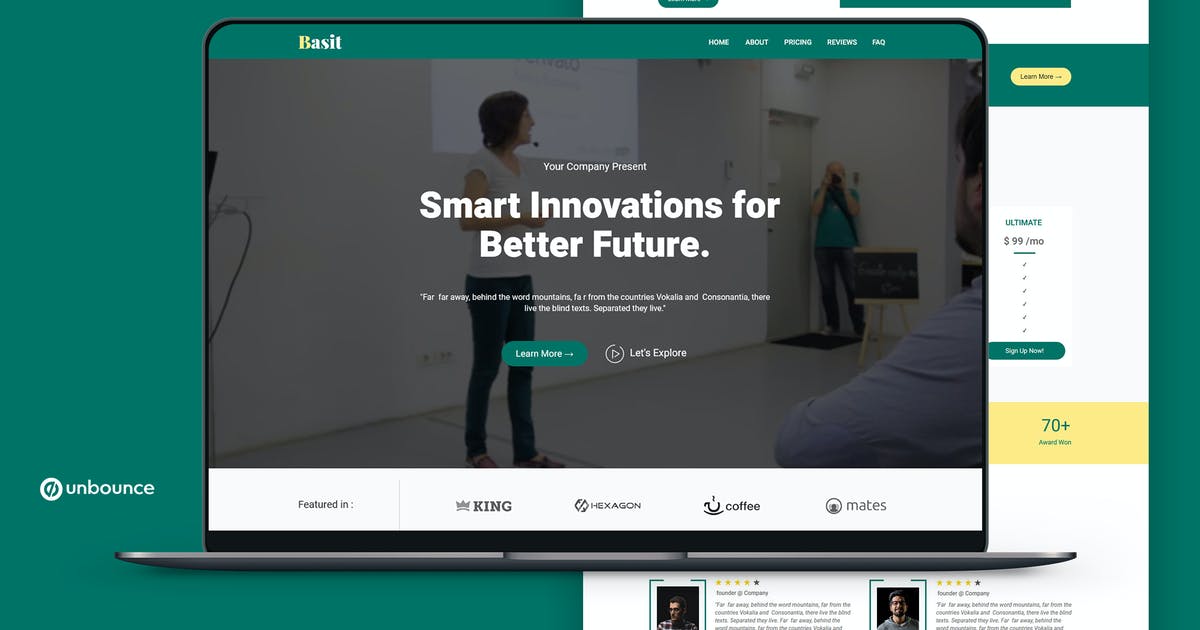 Basit — Unbounce Multipurpose Landing Page