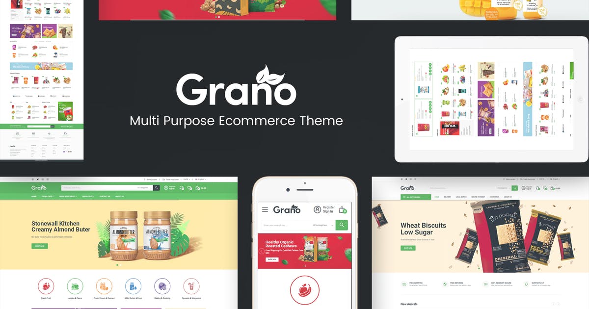 Grano – Organic & Food Opencart Theme