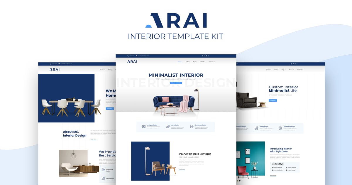 Arai | Interior & Furniture Elementor Template kit